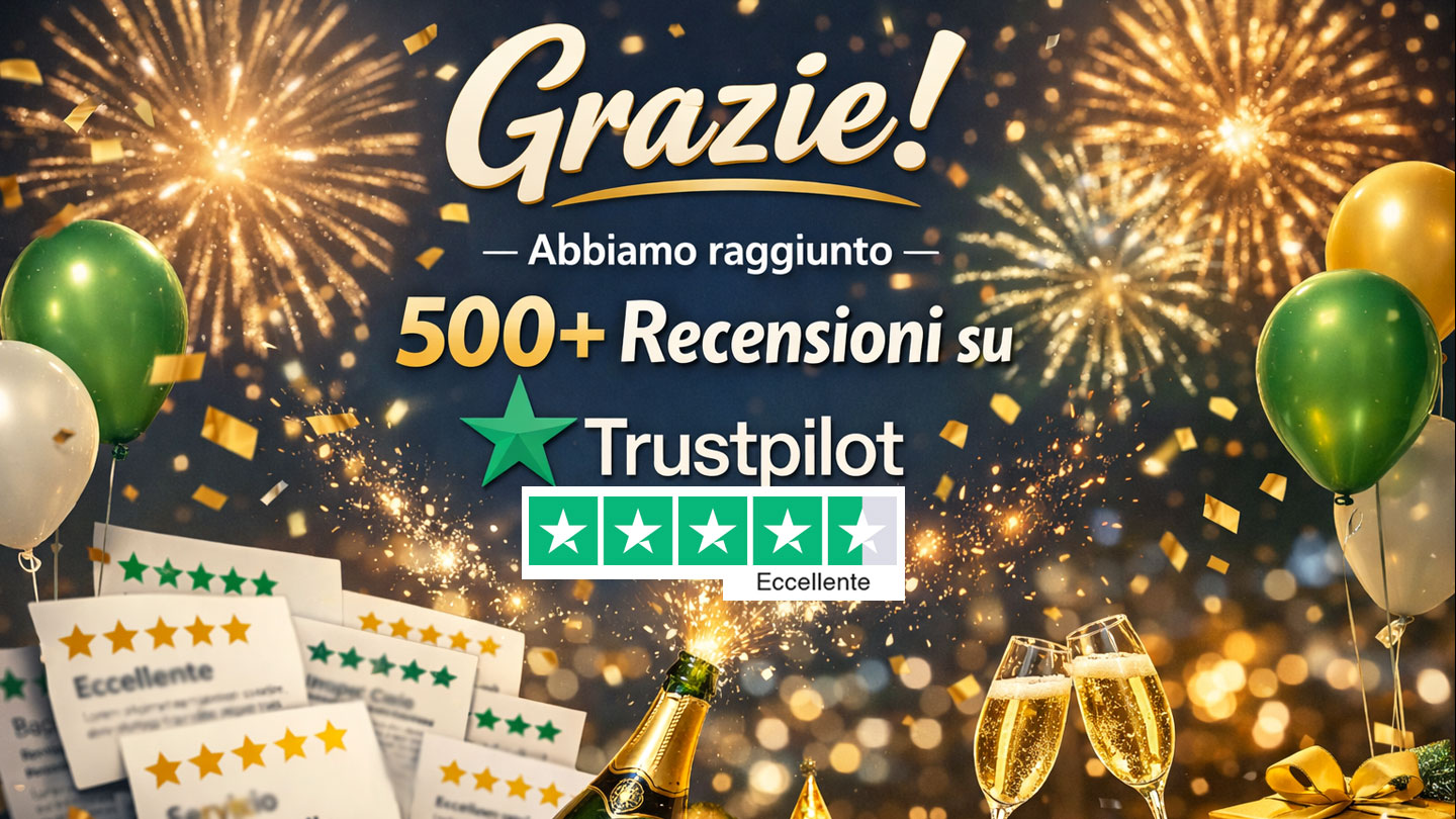 Ex Novo Computer Ringrazia i suoi Clienti per le  500+ Recensioni su  Trustpilot